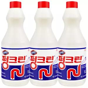 유한양행 유한락스 펑크린 1L 3개 / 배수구 세면대 뚫어뻥액체 머리카락제거