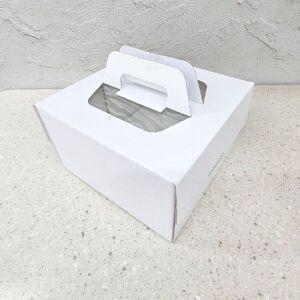 화이트 무지 케이크박스 케익상자 2호 (밑판포함)