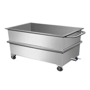 스텐 밀가루통 다용도 이동식 식당 쌀 보관함 업소용 대형 바퀴 높이 물탱크