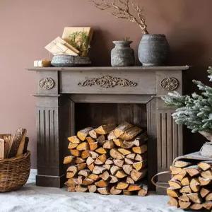 장작 벽난로 장식품 겨울 인테리어 감성 캠핑용 나무 바베큐 불멍 거치대