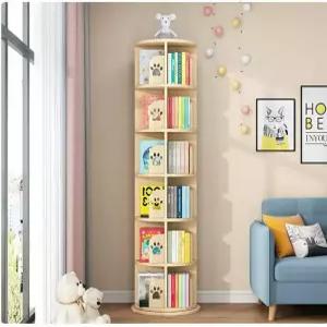 회전형 책꽂이 스탠딩 아크릴 다용도 틈새 코너 심플 공간 북타워 선반