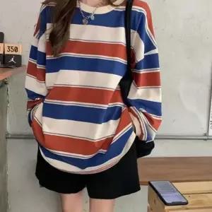 긴팔티 투톤 굵은 스트라이프 긴팔 티셔츠 BI-A200290