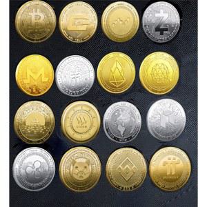 동전수집 비트코인 BTC XMR FIL ZEC ADA XLM XRP SHIB EOS PI 대시 IOTA 코인 물리적 금속 암호화 통화 컬렉션 플라스틱 케이스 포함