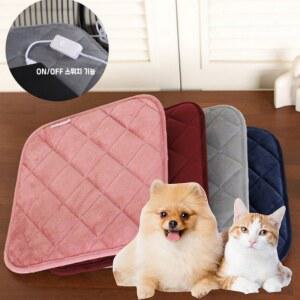 강아지 고양이 반려동물 usb 매트 전기 네이비 온열 방석