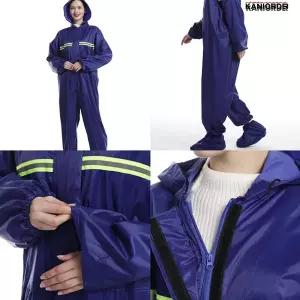 작업용 우의 야간 반사띠 점프수트 장마철 작업복 선상 우비 풀