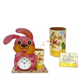 겨울방학 집콕 여아용 토끼 시계 연필통만들기 두뇌발달 시니어미술 꾸미기 특별활동 장식