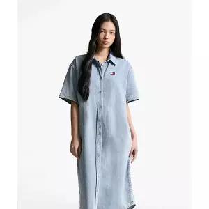 타미진스 TOMMY JEANS 데님 셔츠 원피스 (T32F6NOP01TWT21AB) T32F6NOP01TWT21AB 403655