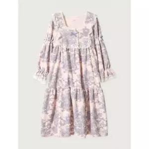 매장정품 LUNALUZ STUDIO 여성 빌레로이 양털 긴소매 스퀘어넥 원피스 잠옷