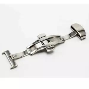 가죽시계전용 자동 디버클 실버 스테인레스 원터치 메 크리스마스주제만들기