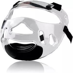 스포츠 가라테 무술을 위한 클리어 페이스 가드 쉴드 휴대용 탈부착 태권도 보호구 스포츠용 코