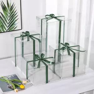 투명케이크상자 50개 포장박스 선물상자 사각 디저트