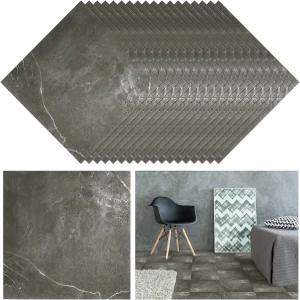 스피아리얼 48피스 필 앤 스틱 바닥 타일 비닐 바닥재 12 x 인치 위에 욕실 주방 침실 거실용 셀프 접착