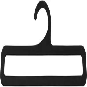 스카프 벨트용 Yangz 10PCS 플라스틱 행거 17cm 수건 타이 링 다기능 옷걸이 옷장 보관 랙 벨트 숄 블랙