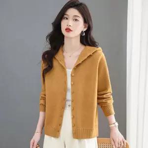 여친 니트 상의 봄가을 쇼트 카디건 집업 후드 맨투맨 원픽3