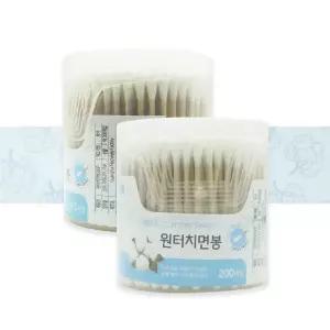 TK 원터치 원형 면봉 200p 순면 코튼 얇은면봉 대용량      RAM