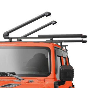 슬라이딩 익스텐션이 있는 자동차 지붕용 조이튜터스 유니버설 스키 & 스노우보드 랙, 잠금식 6쌍 / 4대 스노보드, 스퀘어 에어로 오브 크로스 바용 크랩 마운팅