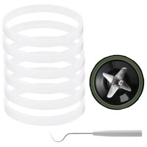 [미국배송] 뉴트리 닌자 주스기 블렌더 교체 씰과 호환되는 10CM 흰색 고무 씰 개스킷 O-링 부품 6개