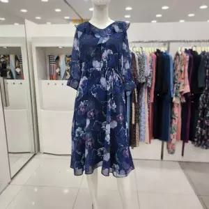 프릴 쉬폰 시스루 칠부 여름 신상 원피스DU4WOP0130_US