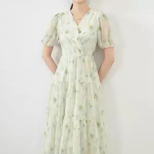 원피스 여자 여름 쉬폰 프렌치 로맨틱 스위트 프린트 롬퍼 드레스 원픽5