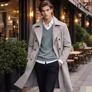 [앤드지] 세미오버핏 더블 트렌치코트 I (BLB1CB1002)