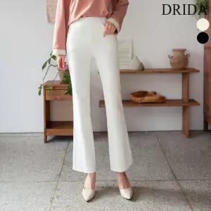 [드리다]드리다 여자 봄 슬림 부츠컷 흰 면바지 빅사이즈 밴딩 팬츠 40-50대 미시 중년 여성 캐주얼 출근