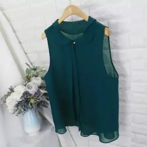 bob_더블카라쉬폰조끼 VOT여름조끼 하프기장조끼 박스조끼 빅사이즈 엄마옷