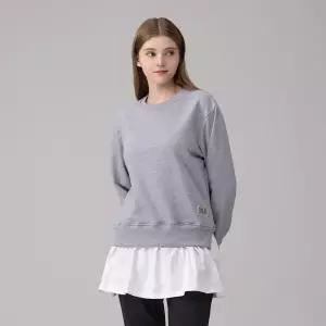 에버라스트 여성 맨투맨 롱 레이어드 티셔츠