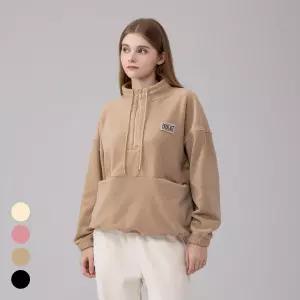 에버라스트 여성 플리스 하프 집업 티셔츠