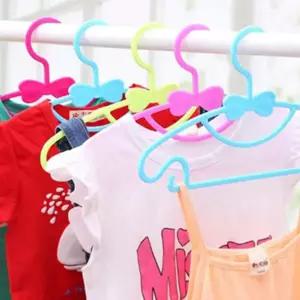 유아용 옷걸이 플라스틱 미끄럼 어린이 아동 옷걸이 아동복 행거용 논슬립 옷장 의류 리본 행거 방지