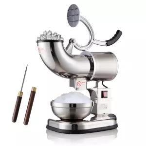 요도호사 전기 제빙기 300W 스노우 콘 메이커 기계 440lbs/hr 빙수 스테인리스 스틸 주방 무료 스 픽 및