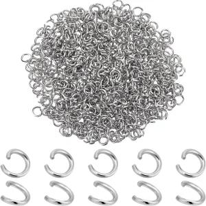 PH 팬더홀 약 480개 304 스테인리스 스틸 오픈 점프 링 직경 4mm 와이어 21게이지 주얼리 제작용