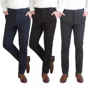 남성 골프 기모 3종 일자 정장 세트 밴딩 팬츠 바지