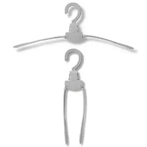 그레이 어깨뿔방지 라운드 옷걸이 플라스틱 접이식