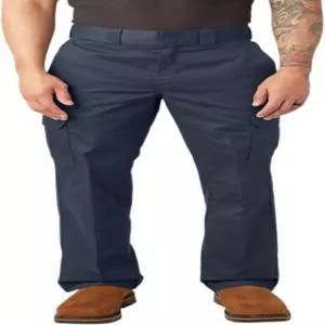 디키스 직업용 작업복 LP337BK 면 릴랙스 핏 남성용 산업용 카고 팬츠 일자 다리 블랙