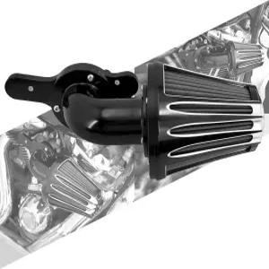 할리 소프트테일 투어링 트라이크를 위한 HC모토쿠 모터사이클 에어 클리너 필터 CNC 90° 전방 키트