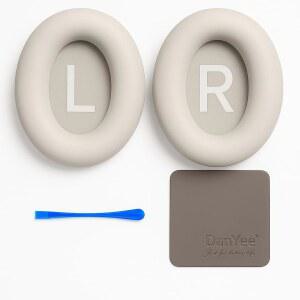 [미국배송] BOSE QC45 U2013 소프트 프로틴 가죽 및 메모리 폼 쿠션을 위한 프리미엄 교체 이어 패드 소음 차단 기능 향상 간편한 설치 키트 비디오 청소용 천(흰색)