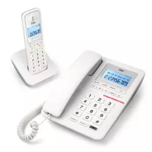 아이텍3030/화이트 한글지원 발신자표시 유무선전화기 핸즈프리 유/무선 전화기 착신램프 매장 사무용