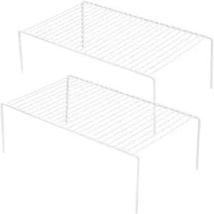 GEDLIRE 캐비닛 수납 선반 랙 세트 (2개입) 중간 사이즈 (13 x 9.4인치) 녹 방지 금속 와이어 주방 정리대
