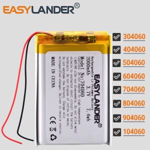 3.7V 2000mAh 704060 리튬 이온 Lipo 폴리머 배터리