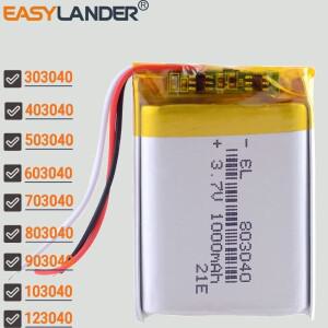 3선 3.7V 1200mAh 103040 리튬 이온 폴리머 배터리