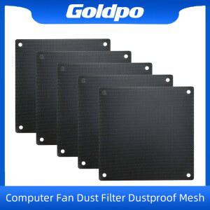 5PCS 80MM 90MM 120MM 140MM CUTTABLE 미세 방진 컴퓨터 커버 메쉬 PVC 냉각 PC 필터 케이스 검정색 먼지