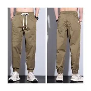 남친 바지 여름 봄가을 얇은 배기 세미 긴 스판 쿨링 카고 편안한팬츠 9부 KS5