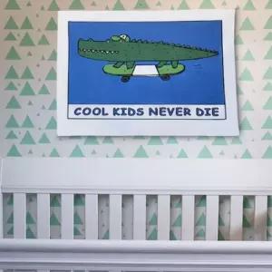 인테리어그림 아이방 그림 인테리어 패브릭 포스터 아기악어 S 테피스트리