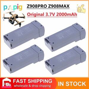 Z908 PRO MAX RC 비행기 용  Pro 배터리 3.7V 2000MAh Oringal 회색 Quadcopter 헬리콥터 부품