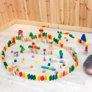 집중력 균형감각발달 크리스탈 도미노게임 400p 유치원 수세기 유아용 수업교재 5살