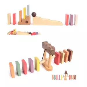 장애물계단 황금종 창의력발달 도미노게임 수블록 조카선물 영유아 유치원교구 5살