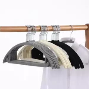 [생활] 옷정리장인 논슬립 수납 고리 옷장 방지 라운드 벨벳 어깨 옷걸이 옷가게 미끄럼 뿔 회전