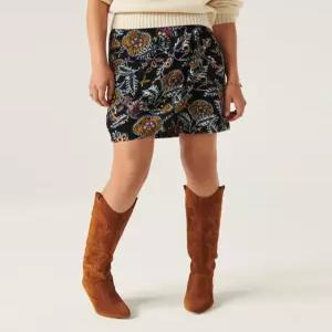 바쉬 블랙 패턴 미니스커트 SISK2F014BK