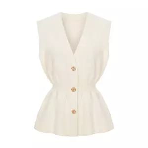 [페이지플린] 웨이스트밴딩페플럼베스트_P5CVT013C