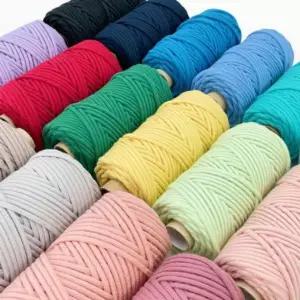 마크라메 콘사 코바늘 뜨개 실 우동 스트링 끈 19컬러 kuc1+6kib